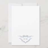 Victorian French Dusty Blue Wedding Monogram Einladung (Rückseite)