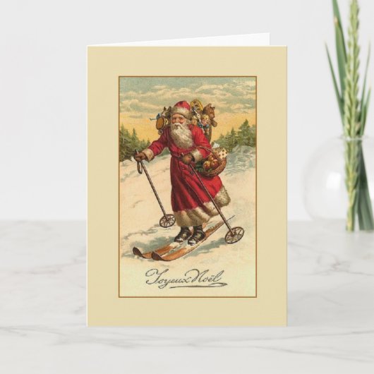 Victorian French Frohe Weihnachten Christmas Card (Vorderseite)
