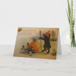 Victorian Furchtbare Dinge Halloween-Grußkarte Karte