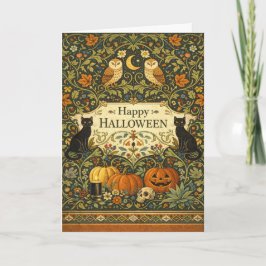 Victorian Garden Vintage Halloween Karte