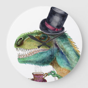 Victorian Gentleman Tyrannosaurus Rex Große Wanduhr
