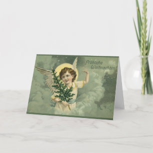 Victorian German Angel Christmas Greeting Card Feiertagskarte