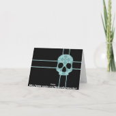 Victorian goth damask fanged skull Thank you Dankeskarte (Rückseite)