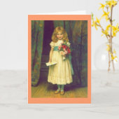 Victorian Happy Birthday card Karte (Gelbe Blume)