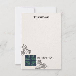 Victorian Highland Lodge Henderson Tartan Dankeskarte