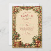 Victorian Holiday Garland Christmas Einladung (Vorderseite)