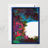 Victorian House Fall Art Postcard Postkarte (Vorne/Hinten)