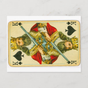Victorian King of Spades Postkarte