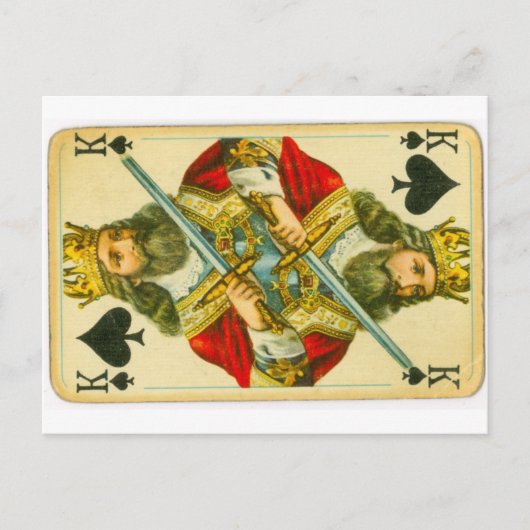 Victorian King of Spades Postkarte (Vorderseite)