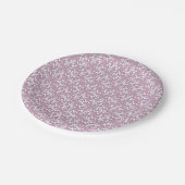 Victorian Lace Pink Pappteller (Schrägansicht)
