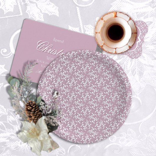 Victorian Lace Pink Pappteller