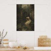 Victorian Lady by the Water Digital Printable Poster (Küche)