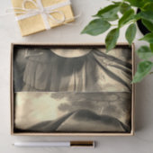 Victorian lady umbrella rainy day sepia seidenpapier (Geschenk)