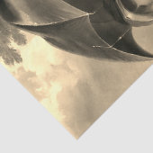 Victorian lady umbrella rainy day sepia seidenpapier (Detail)