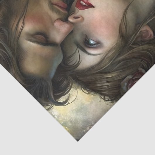 Victorian Lovers Intense Gaze Decoupage Seidenpapier (Ausschnitt)