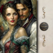 Victorian Lovers Portrait Romantic Decoupage Seidenpapier