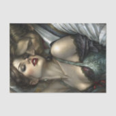 Victorian Lovers Seductive Embrace Decoupage Seidenpapier (Vorderseite)