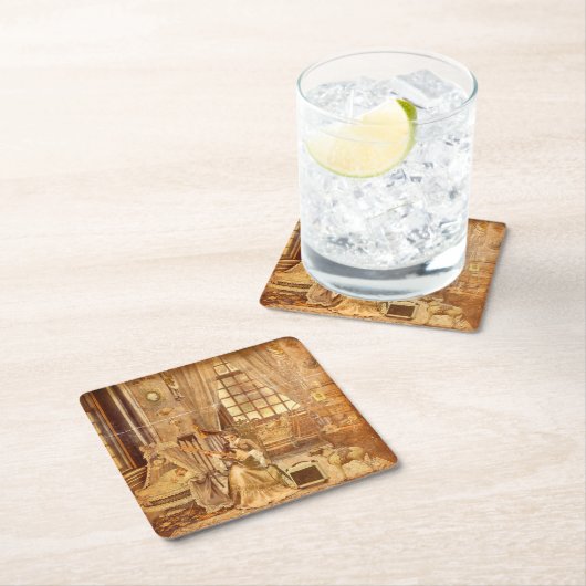 Victorian Lullaby Rechteckiger Pappuntersetzer (Vor Ort)