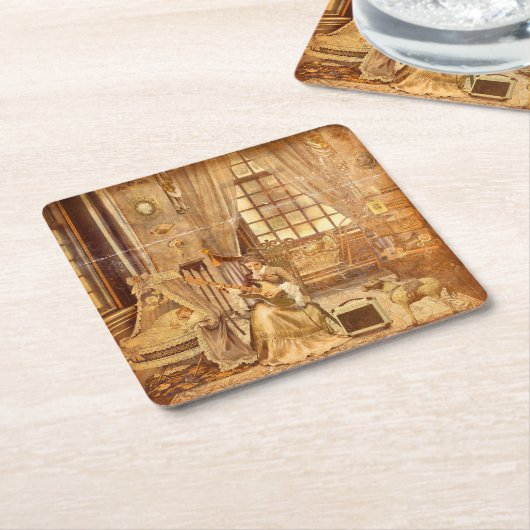 Victorian Lullaby Rechteckiger Pappuntersetzer (angewinkelt)