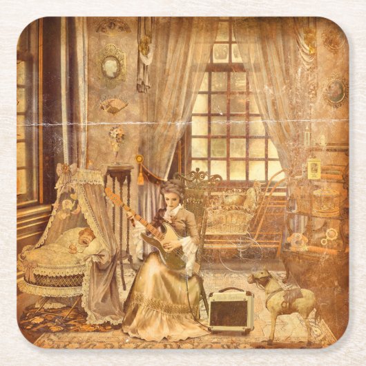 Victorian Lullaby Rechteckiger Pappuntersetzer (Vorderseite)