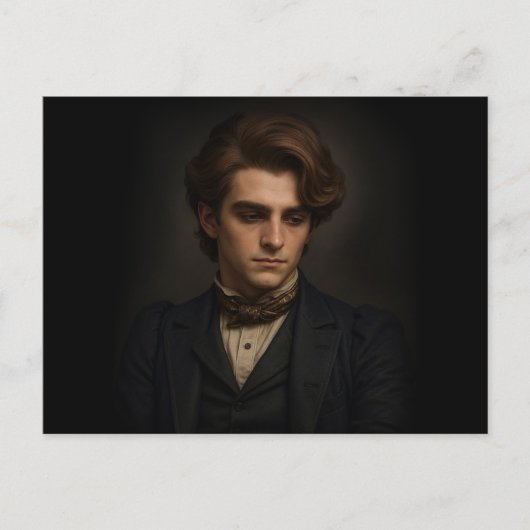 Victorian Man Feiertagspostkarte (Vorderseite)