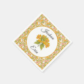 Victorian Meadow yellow napkin Serviette (Ecke)