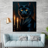  Victorian Medieval Black Cat Gallery Art Poster