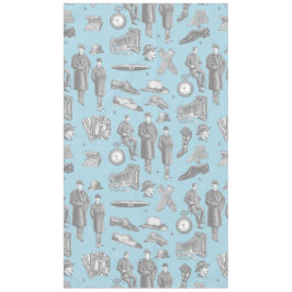 victorian men's style antique menswear toile blue tischdecke