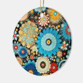 Victorian Millefiori Elegance Keramik Ornament (Links)