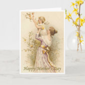Victorian Muttertag Karte (Gelbe Blume)