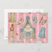 Victorian Nursery Paper Dolls Postkarte (Vorne/Hinten)