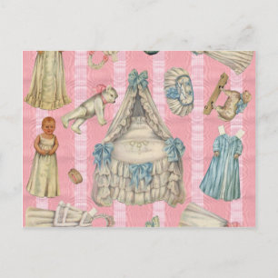 Victorian Nursery Paper Dolls Postkarte