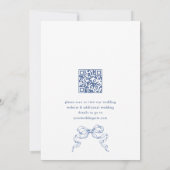 Victorian Ornate Crest REHEARSAL DINNER QR code Einladung (Rückseite)