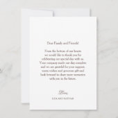 Victorian Oval Frame Thank You Dankeskarte (Rückseite)