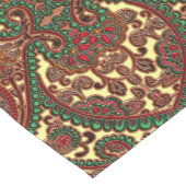 Victorian paisley pattern elegant red green gold kurzer tischläufer (Ecke)