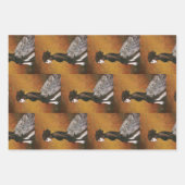 Victorian Peacock Girl Wrapping Paper Geschenkpapier Set (Vorderseite 3)