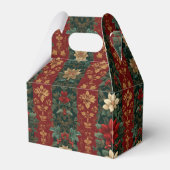 Victorian Poinsettia Stripes Pattern Geschenkschachtel (Rückseite)