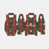 Victorian Poinsettia Stripes Pattern Geschenkschachtel (Ungefaltet)