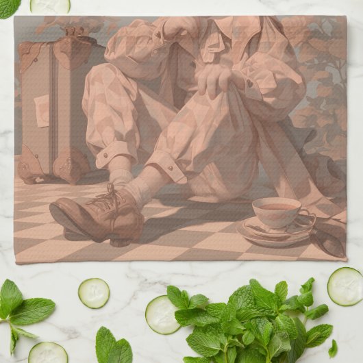 Victorian Rabbit Geschirrtuch (Gefaltet)