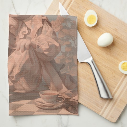 Victorian Rabbit Geschirrtuch (Viertel Falte)