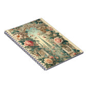 Victorian Rose Garden Archway Romantic Floral Path Notizblock (Rechte Seite)