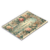 Victorian Rose Garden Archway Romantic Floral Path Notizblock (Linke Seite)