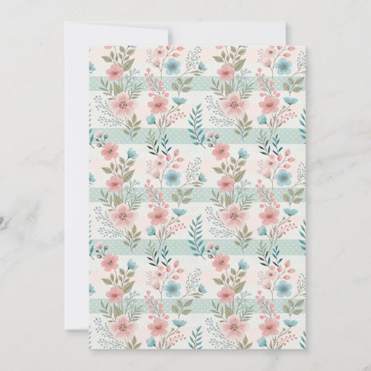 Victorian Rose Lattice Baby Shower Einladung (Rückseite)