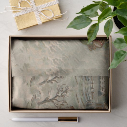 Victorian Santa Claus With Christmas Tree Seidenpapier (Geschenk)