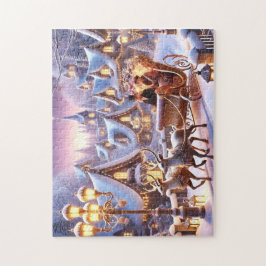 Victorian Sleigh Ride Reindeer & Lantern Lights  Puzzle