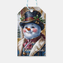 Victorian Snowman Christmas Design Geschenkanhänger