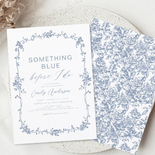 Victorian Something Blue Französische Brautparty Einladung