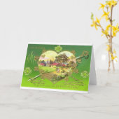 Victorian St. Patrick's Day Greeting Card Karte (Gelbe Blume)