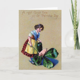 Victorian St. Patrick's Day Greeting Card Karte