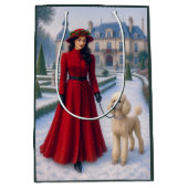 Victorian Standard Poodle Holiday  Mittlere Geschenktüte (Vorderseite)